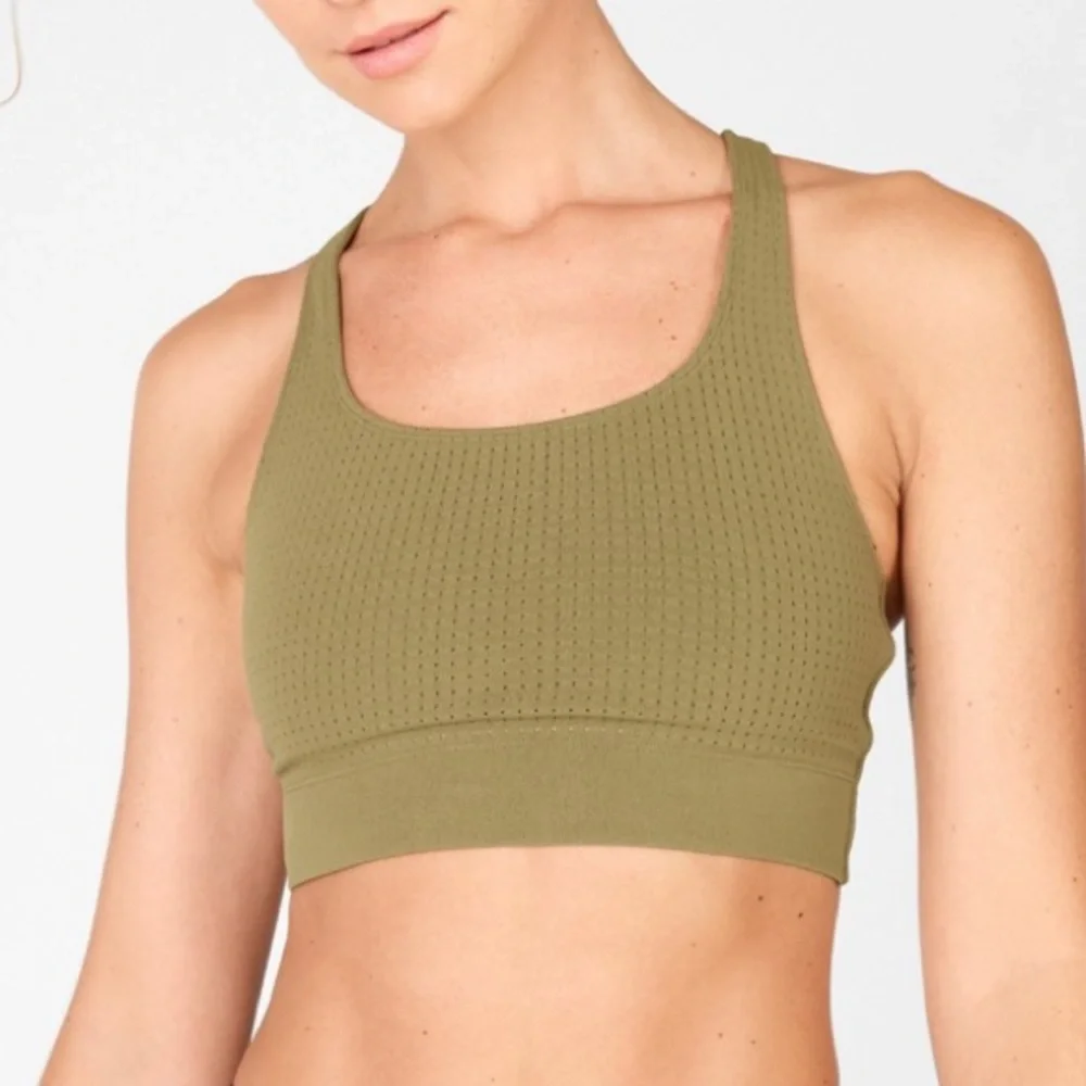 Fabletics No-Bounce SculptKnit® Bra - Grove - Picture 3 of 3